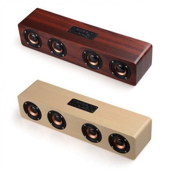 4000 mah Holz Bluetooth Wireless HIFI Lautsprecher Tragbare Musik SoundBar AUX Freisprecheinrichtung für TV