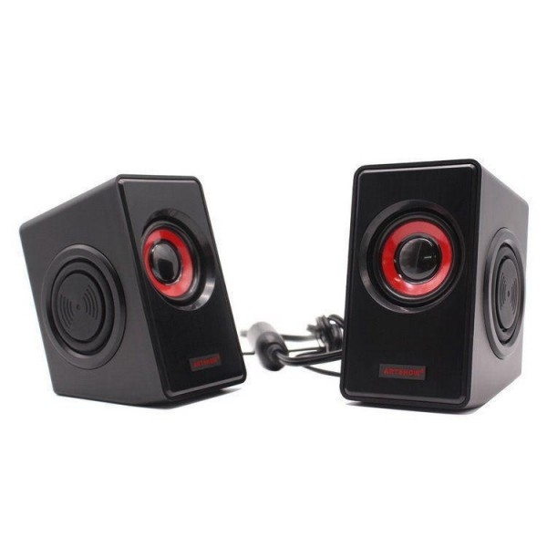 100 Hz-18 kHz Desktop-Digital-Multimedia-Lautsprecher 2.0 mit USB-Lautsprecher 3,5 mm