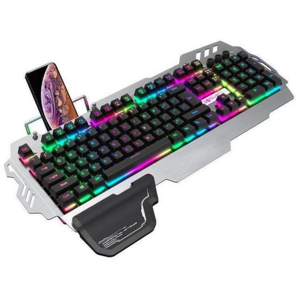 Drahtgebundene Gaming-Mechanische Tastatur mit Haltfläche für Mobiltelefone und Handgelenkspfanne extrem schnelle grüne Welle