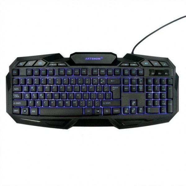 Verdrahtete Schlüssel des Tastatur-Computer-Standard-104 und 10 Funktionstasten in den schwarzen ruhigen Schlüsseln beleuchten klopfendes Feedback aber nicht Nosizy
