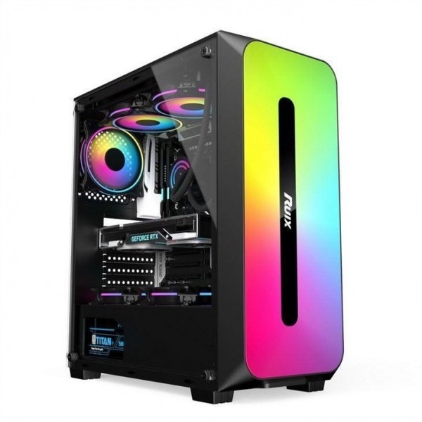 Micro-ATX-/ATX-/ITX-GEHÄUSE Dazzle ARGB-Effekt-Frontplatten-Untermontage-Netzteil, erhältlich in Schwarz und Weiß