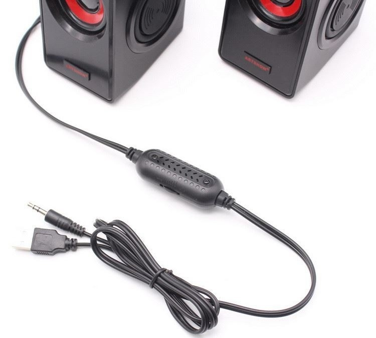 100 Hz-18 kHz Desktop-Digital-Multimedia-Lautsprecher 2.0 mit USB-Lautsprecher 3,5 mm