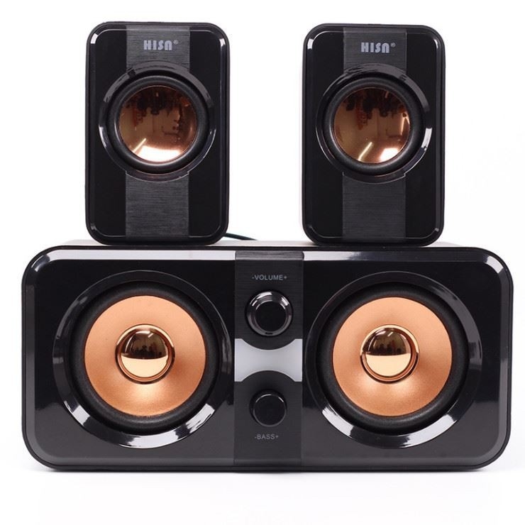 Vintage Wired Surround Sound Subwoofer Hifi 2.1 Lautsprechersystem 65dB