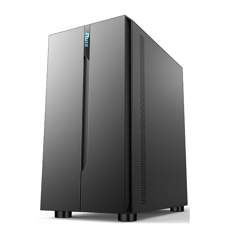 ETEK Computergehäuse - öffnbares linkes Panel Stromversorgung Unteren Befestigungsbereich Einbaufäher RGB Einfaches und großzügiges Panel