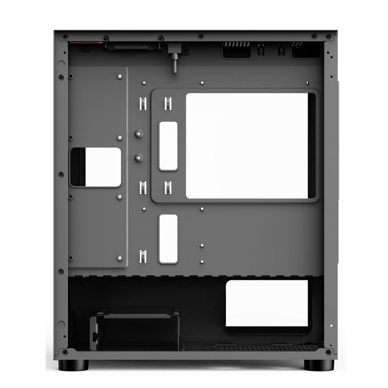 ETEK Computergehäuse - öffnbares linkes Panel Stromversorgung Unteren Befestigungsbereich Einbaufäher RGB Einfaches und großzügiges Panel