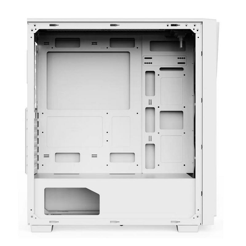 Blenden Sie Fans der Zeit-Tunnel-Effekt-Unterstützungs ARGB in 12cm, das Schwarzweiss ist, sind verfügbar. Seitenkonsole ist ausgeglichenes Glas.