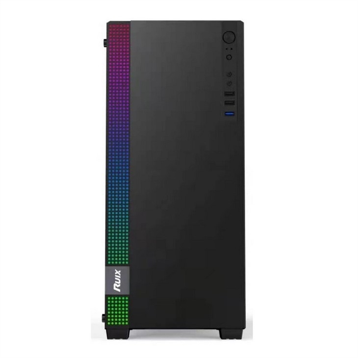 Mittelturm-PC-Gaming-Gehäuse ETEK Mittelturm-PC-Gaming-ATX-Computergehäuse Unterstützung von 6 ARGB-Fans, Tempered Glass Side Pandel.