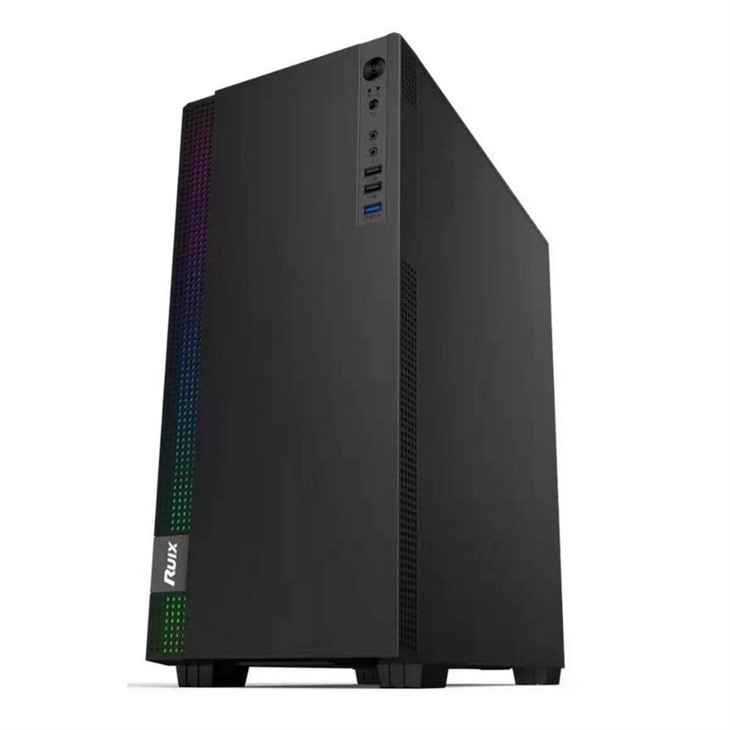 Mittelturm-PC-Gaming-Gehäuse ETEK Mittelturm-PC-Gaming-ATX-Computergehäuse Unterstützung von 6 ARGB-Fans, Tempered Glass Side Pandel.