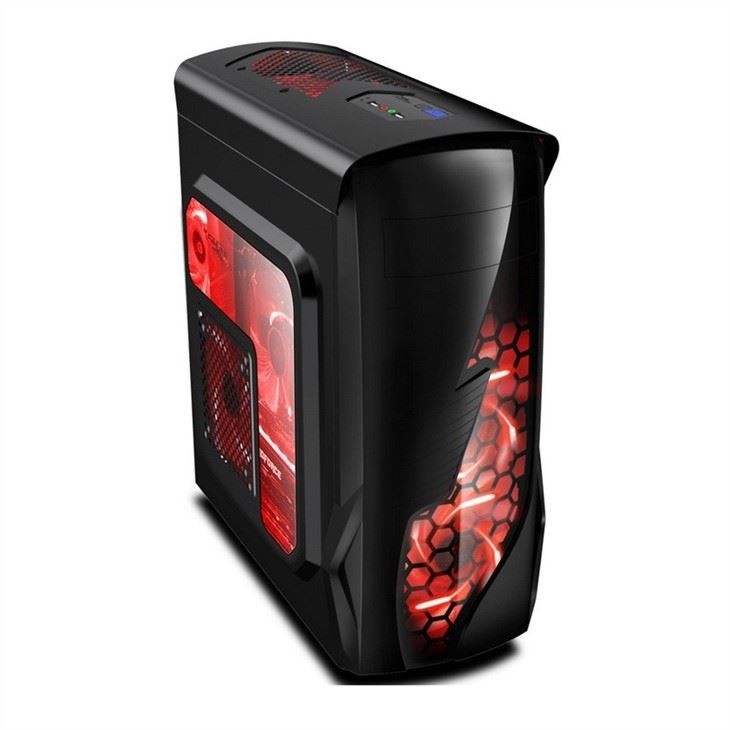 ETEK Airflow ATX Mittelturm mit hohler und transparenter Vorderseite