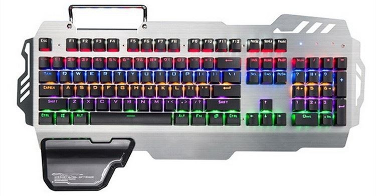 Drahtgebundene Gaming-Mechanische Tastatur mit Haltfläche für Mobiltelefone und Handgelenkspfanne extrem schnelle grüne Welle