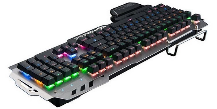 Drahtgebundene Gaming-Mechanische Tastatur mit Haltfläche für Mobiltelefone und Handgelenkspfanne extrem schnelle grüne Welle