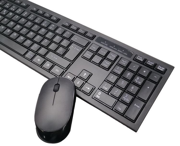 Drahtloses Tastatur-und Mäusekombiniertes dünnes lebensgroßes stilles kombiniertes 2.4GHz mit USB-Nano-Empfänger für Laptop, PC