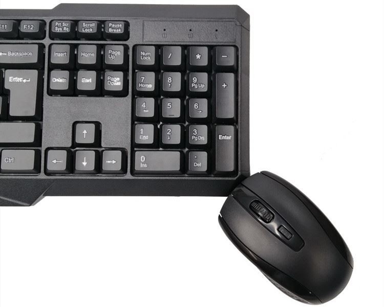 Kabelloses Tastatur-Set, 2,4 G USB-Tastatur für Laptop oder Computer – Tastatur in voller Größe mit Ziffernblock