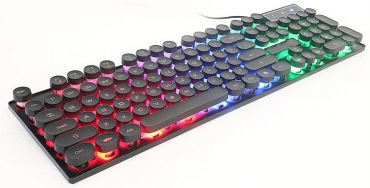 Kundenspezifische Hintergrundbeleuchtung verdrahtete Computer-Tastatur und Maus für Spiel-Schreibmaschine