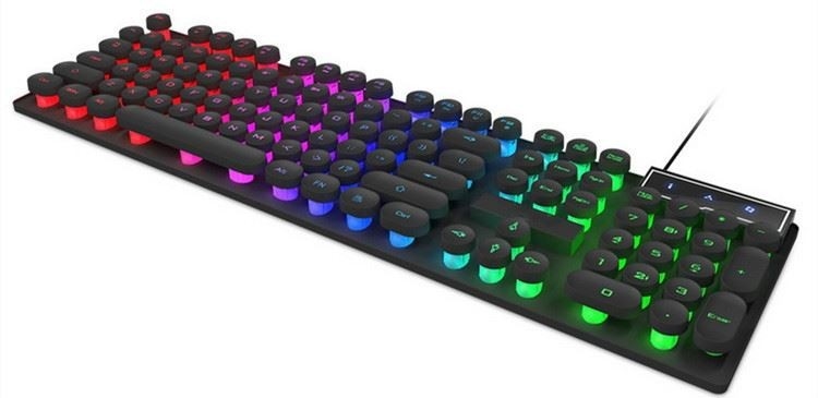 Kundenspezifische Hintergrundbeleuchtung verdrahtete Computer-Tastatur und Maus für Spiel-Schreibmaschine