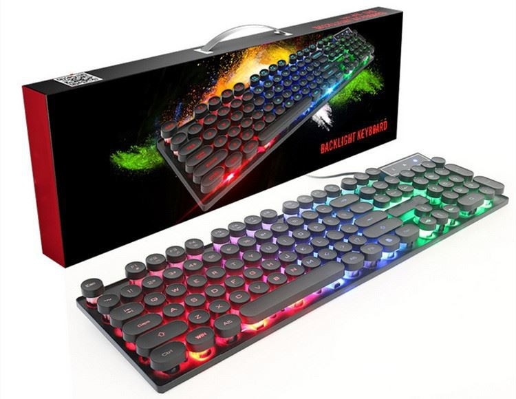 Kundenspezifische Hintergrundbeleuchtung verdrahtete Computer-Tastatur und Maus für Spiel-Schreibmaschine