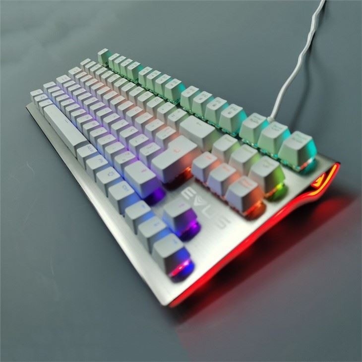 Kabellose mechanische 87-Tastatur-Maus, RGB-Hintergrundbeleuchtung, kabelgebunden, Staubschutz für Schreibmaschine