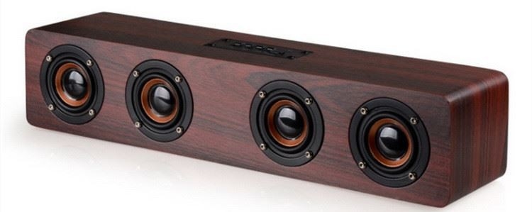 4000 mah Holz Bluetooth Wireless HIFI Lautsprecher Tragbare Musik SoundBar AUX Freisprecheinrichtung für TV