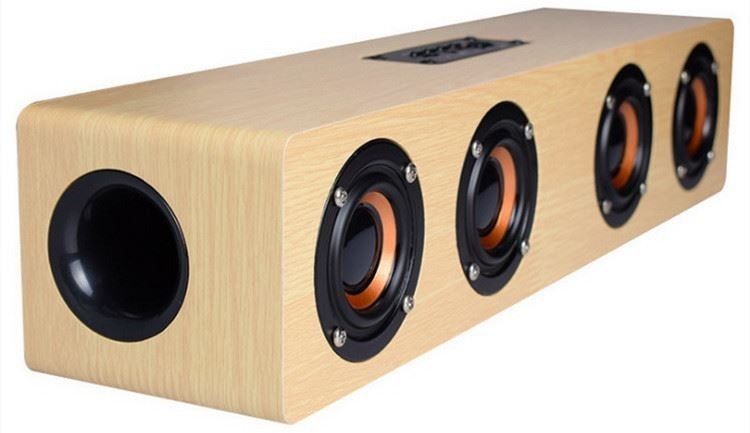 4000 mah Holz Bluetooth Wireless HIFI Lautsprecher Tragbare Musik SoundBar AUX Freisprecheinrichtung für TV