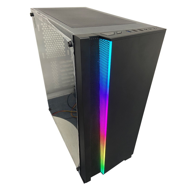 Heizkörper ATX ITX-Computer-Kabinett RGB-Zeit-Tunnel-voller Turm Glas-PC Rechtssachen-36cm
