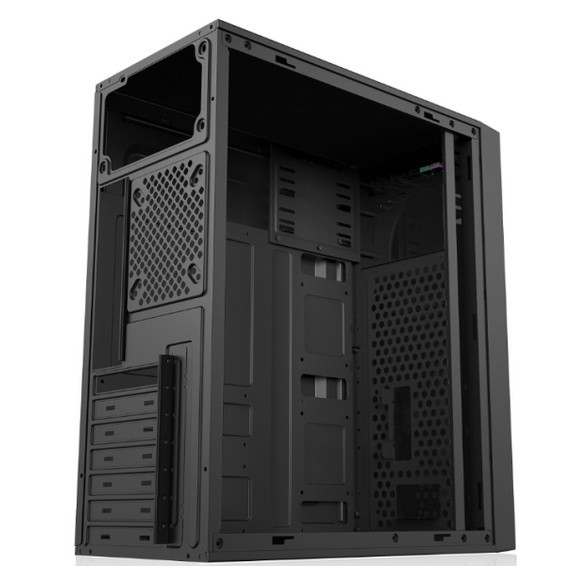 Acrylcomputer-Kabinett RGB-Spiel PC Kasten-Schwarz-Fahrgestelle vordere ABS Platte der platten-ATX mit RGB-Licht-Streifen