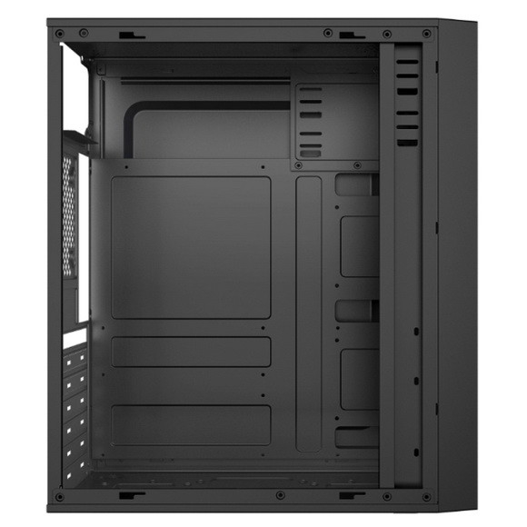 Acrylcomputer-Kabinett RGB-Spiel PC Kasten-Schwarz-Fahrgestelle vordere ABS Platte der platten-ATX mit RGB-Licht-Streifen