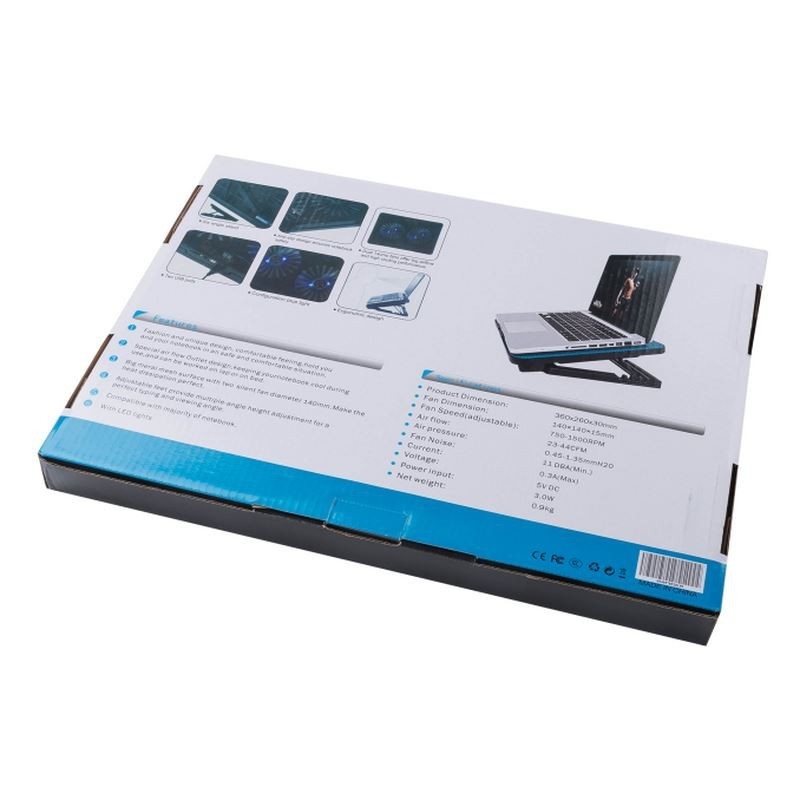 ETEK Laptop-Kühlplatte Notebook Laptop-Kühlschrank Externer Laptop-Kühlschrank Große Größe, aber leise