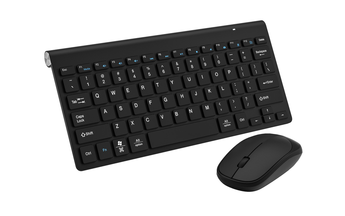 Wireless 2.4G All Black Tastatur und Maus Set Einfacher Stil für Büro zu Hause