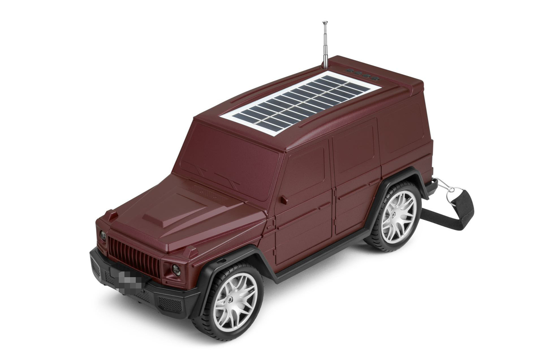 Bluetooth-Lautsprecher in Form eines klassischen Autos kombiniert Solar Taschenlampe und Funktionen des Radios für Heimreisen im Freien