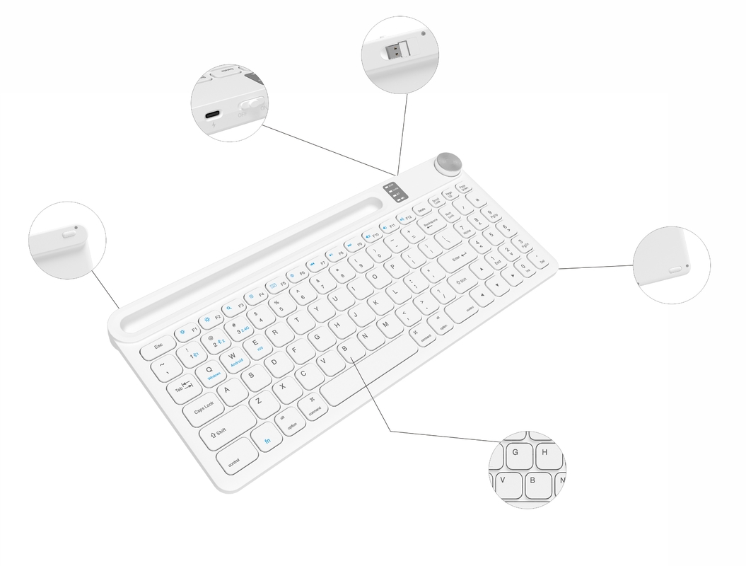96-Taste-Bluetooth-Tastatur 3.0 oder 5.0 Portable für häufige mobile Nutzung mit Tablets oder Laptops