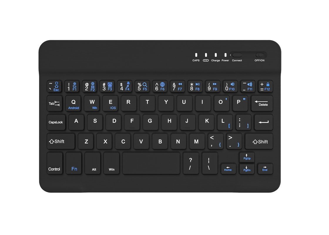 59 Tasten Kleine, leichte und tragbare Bluetooth-Tastatur zum jederzeitigen Einsatz überall auf Apple iPad und Android-Geräten