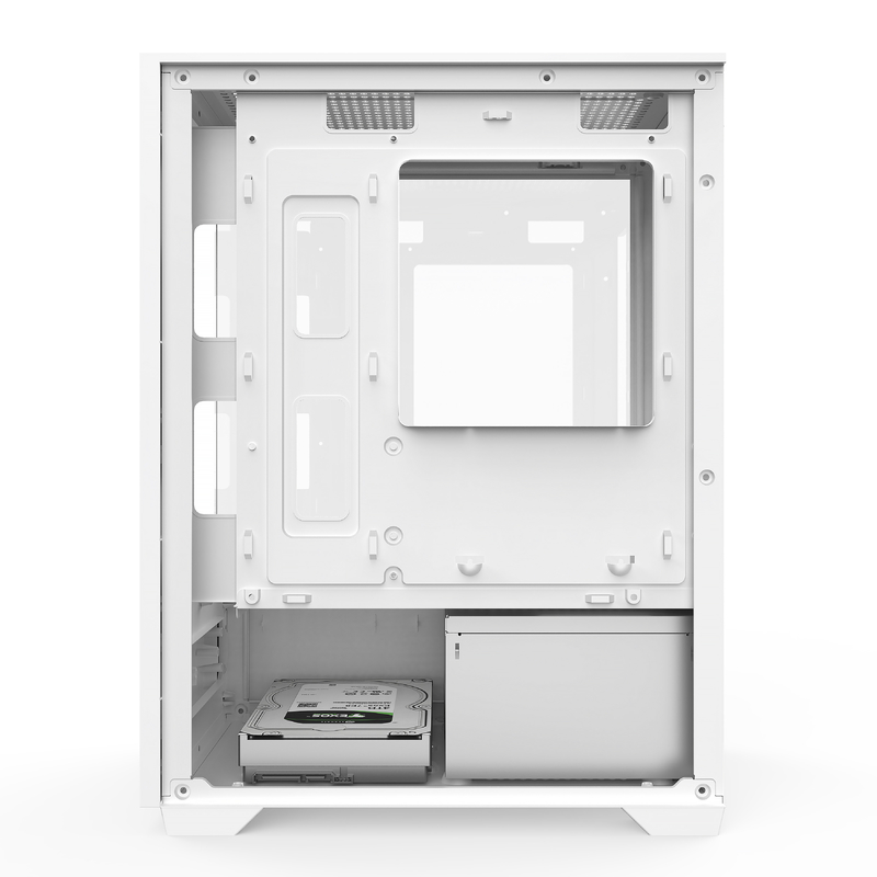Micro-ATX ITX PC Gaming Case 1 HDD Bay 1 SSD Drive Bay Beide schwarz-weiß