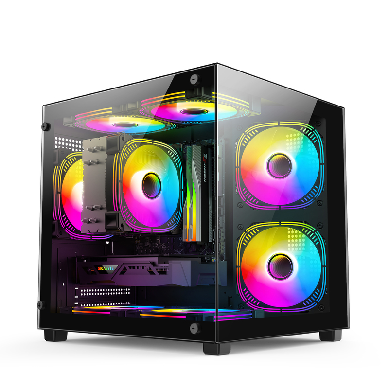 Micro-ATX/ITX PC Case Awesome Heat Dissipation unterstützt viele verschiedene Hardware-Setups für Profis