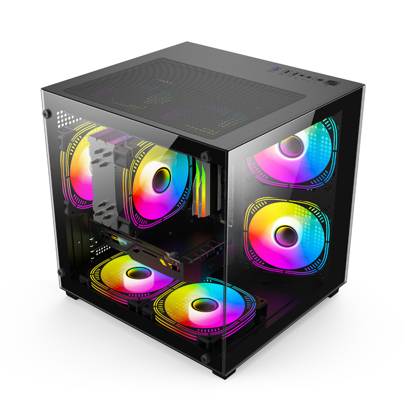 Micro-ATX/ITX PC Case Awesome Heat Dissipation unterstützt viele verschiedene Hardware-Setups für Profis