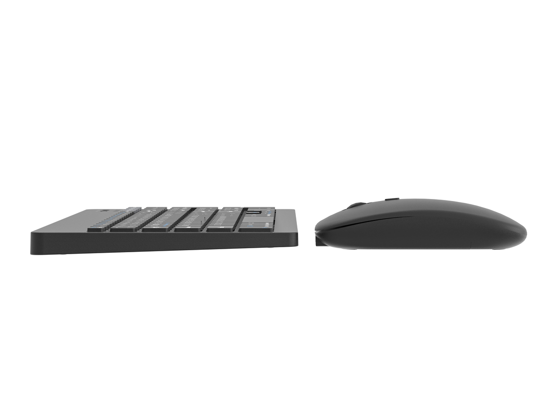 Minimalistische schwarze 99-Taste-Tastatur mit drahtloser Ladung Multi-DPI 4D-Maus für Büroräume
