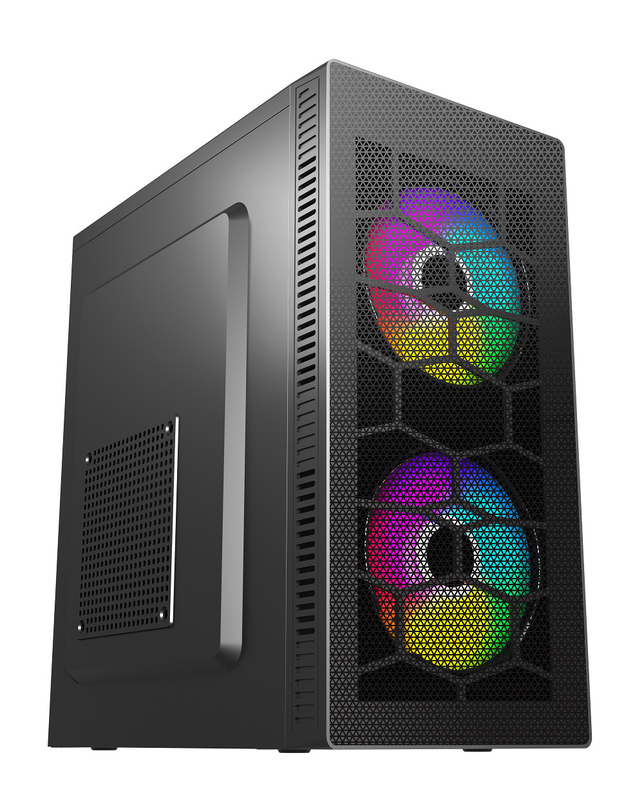 ETEK Gaming Computer Case MATX 2 Große RGB-Ventilatoren Auf Front-Panel-Ventilator Auf Seiten-Pandel Verfügbar Unterstützung OEM ODM