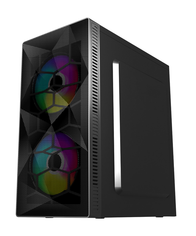 ETEK Gaming Computer Case MATX 2 Große RGB-Ventilatoren Auf Front-Panel-Ventilator Auf Seiten-Pandel Verfügbar Unterstützung OEM ODM