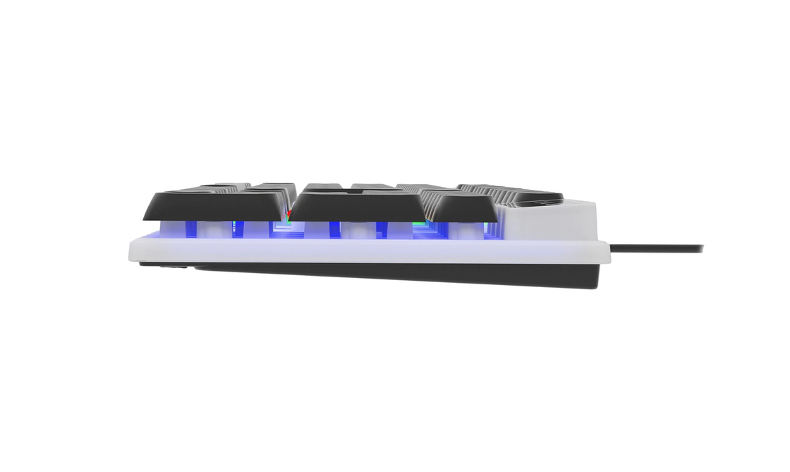 104 Tasten Vollgröße Gaming-Tastatur leicht zu tragen Cool LED Regenbogen Hintergrundlicht Alle Tasten FN+F1-F12