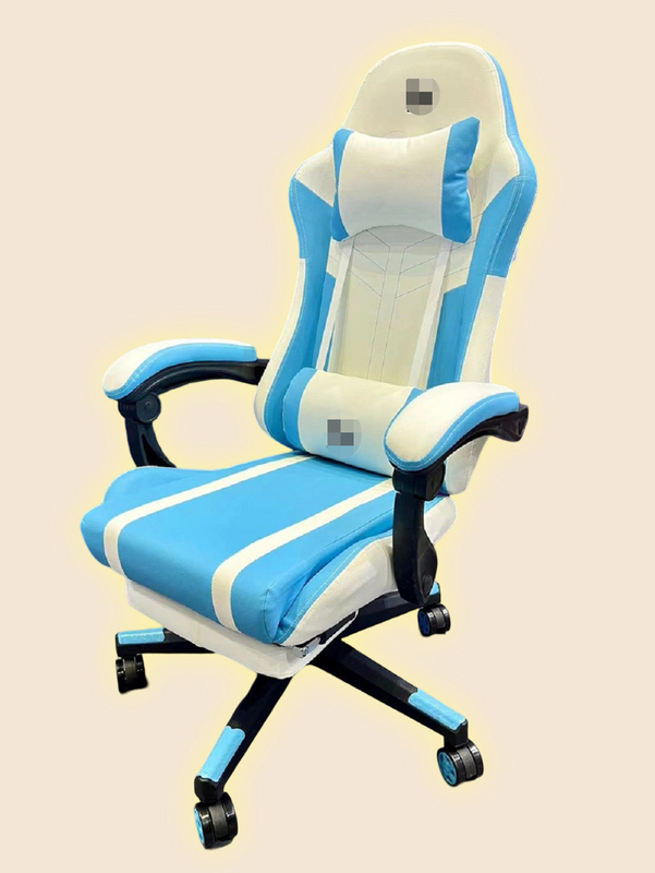 Premium Gaming Chair unterstützt eine gesunde Ergonomie mit mehreren Anpassungen, einschließlich Kopfstütze, Rückenstütze und Fußstütze
