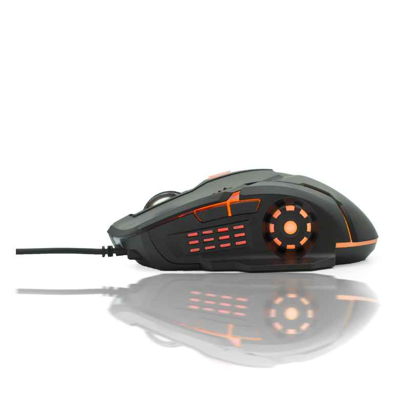 Leichtgewichtige Rainbow-Backlit LED 6D Drahtgaming-Maus mit Multi-DPI-Switching für Gamer Büroangestellte Designer