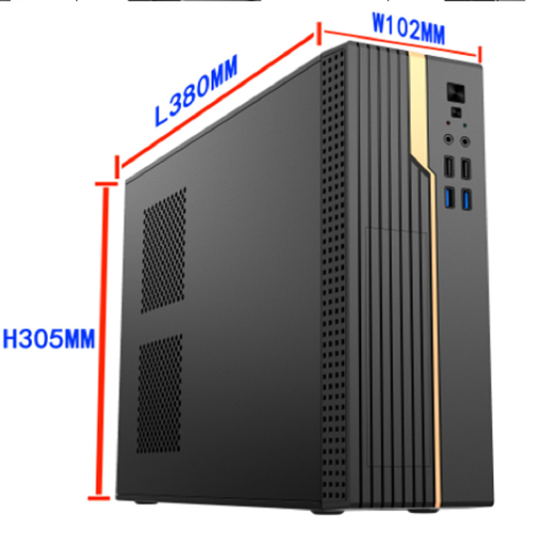 Computergehäuse unterstützt Micro ATX und ITX mit starker Speicher Skalierbarkeit Vielfältige Frontoberflächen 8cm Lüfter zum Kühlen