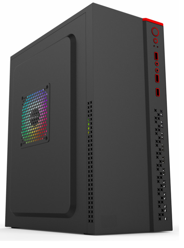Computergehäuse unterstützt 7 PCI-Slots 2 Festplatten 3 SSDs 1 CD-Laufwerk Funktionen 5 Ventilatorhalter kompatibel mit ATX Micro ATX und Mini ATX-Mutterplatten