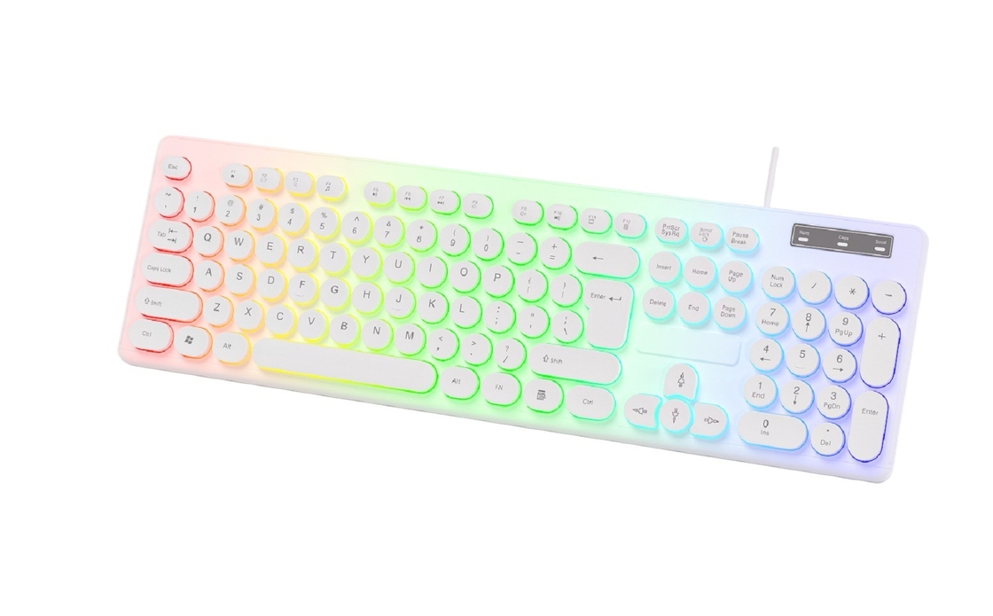 Leichte Regenbogen-Hintergrundbeleuchtung Tastaturen Mauskombinationen mit Atem-Effekt Anpassbar FN + F1-F12 Tasten Für Spieler Büro-Benutzer Studenten