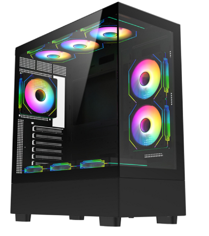 Computergehäuse 0,7mm SPCC Eisenmetallmaterial Mehrfachventilator und Wasserkühlunterstützung ATX M-ATX ITX-Mutterplatten