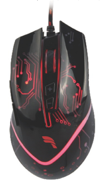 6D-Knopfmaus mit USB-Flockenkabel Classic Black Design kompatibel mit mehreren Systemen
