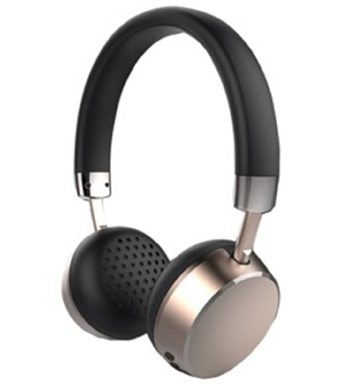 Bluetooth 5.0 Kopfhörer 10 Stunden kontinuierliche Wiedergabe 108dB Hochempfindlichkeit Auf dem Ohr Design Metallmaterial Kabelverbindung Unterstützung