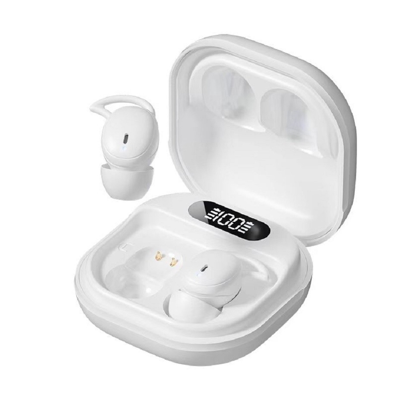 V5.4 Bluetooth-Kopfhörer unterstützt A2DP AVRCP HFP-Protokolle Sprechzeit 3-5 Stunden F6 Kupferring Lautsprecher in schwarz-weißem Hautton