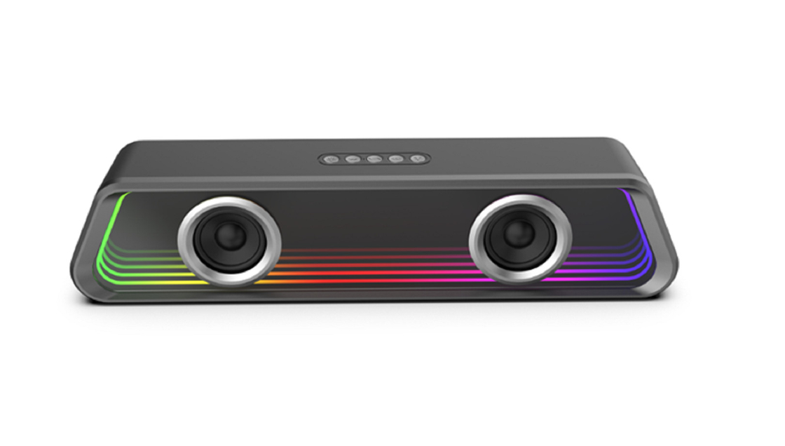 Bluetooth 5.3 ABS Spiegelmaterial 3000mAh Batterie 8W X 2 Ausgang unterstützt BT/TF/USB/FM/AUX-IN/TWS für Musikliebhaber