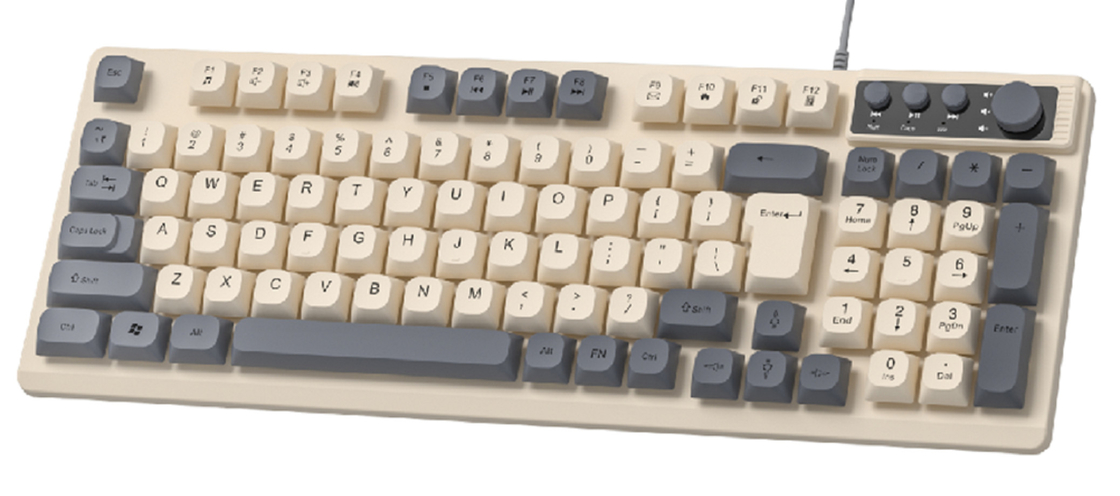94+4 Tasten Kompaktes Design unterstützt FN + F1-F12 Abkürzungen USB Plug-and-play Leichtgewicht für Büroangestellte