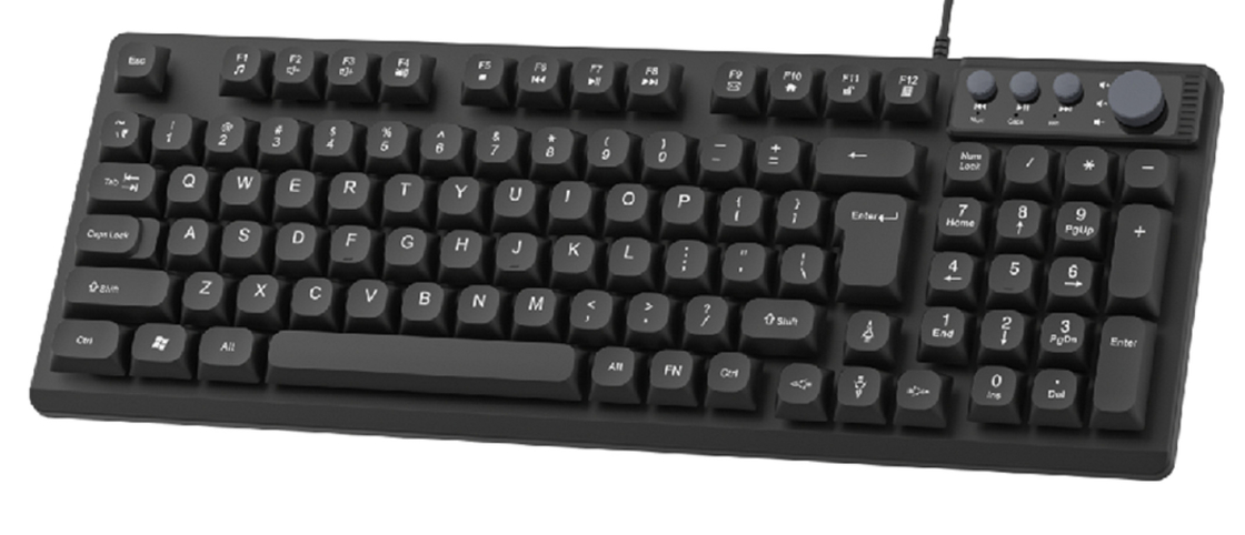 94+4 Tasten Kompaktes Design unterstützt FN + F1-F12 Abkürzungen USB Plug-and-play Leichtgewicht für Büroangestellte